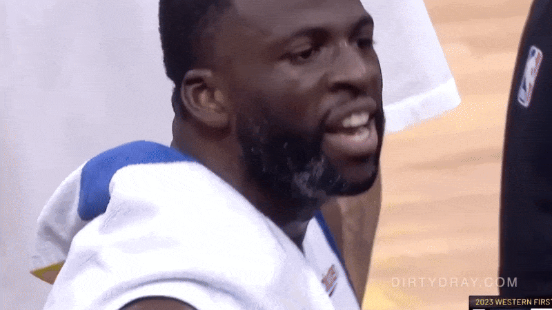draymond green acting angry and crazy