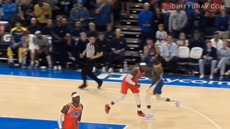 draymond green hits lu dort in the head