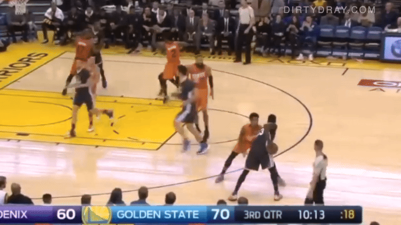 draymond green kicks marquese chriss in the wrist